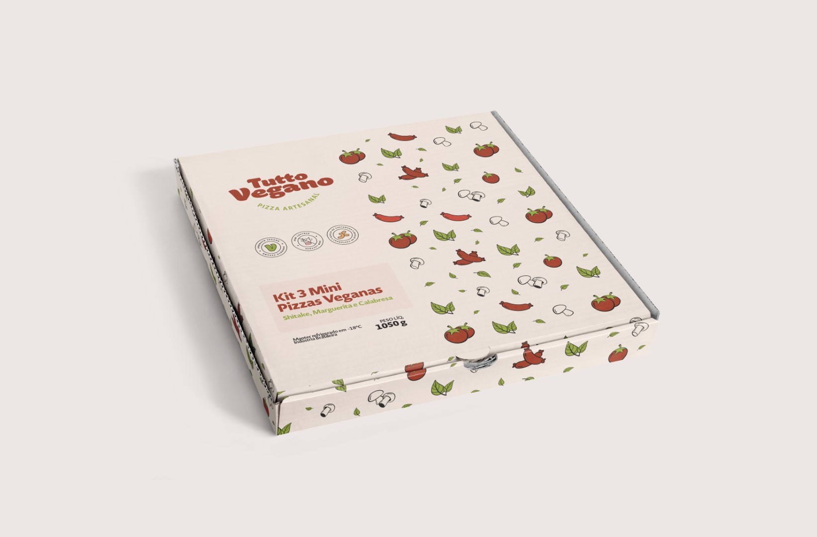 Tutto Vegano - Identidade Visual - Embalagem Pizza